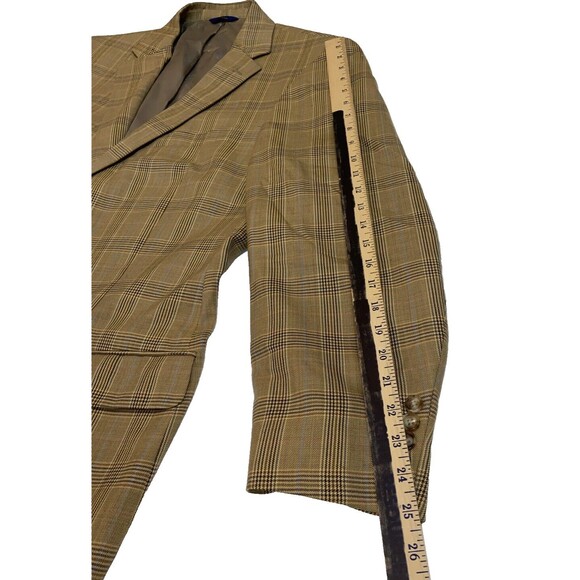 T. Harris London Plaid Blazer Sport Coat Wool Size 46L - Picture 9 of 13